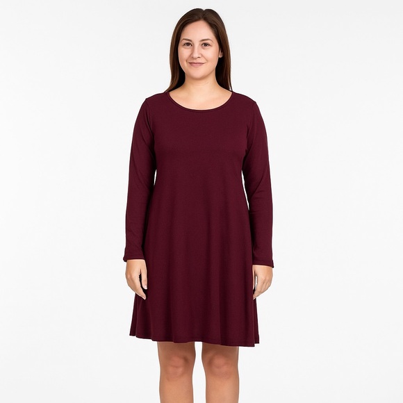Old Navy Burgundy Knit Dress Size S - Picture 1 of 6